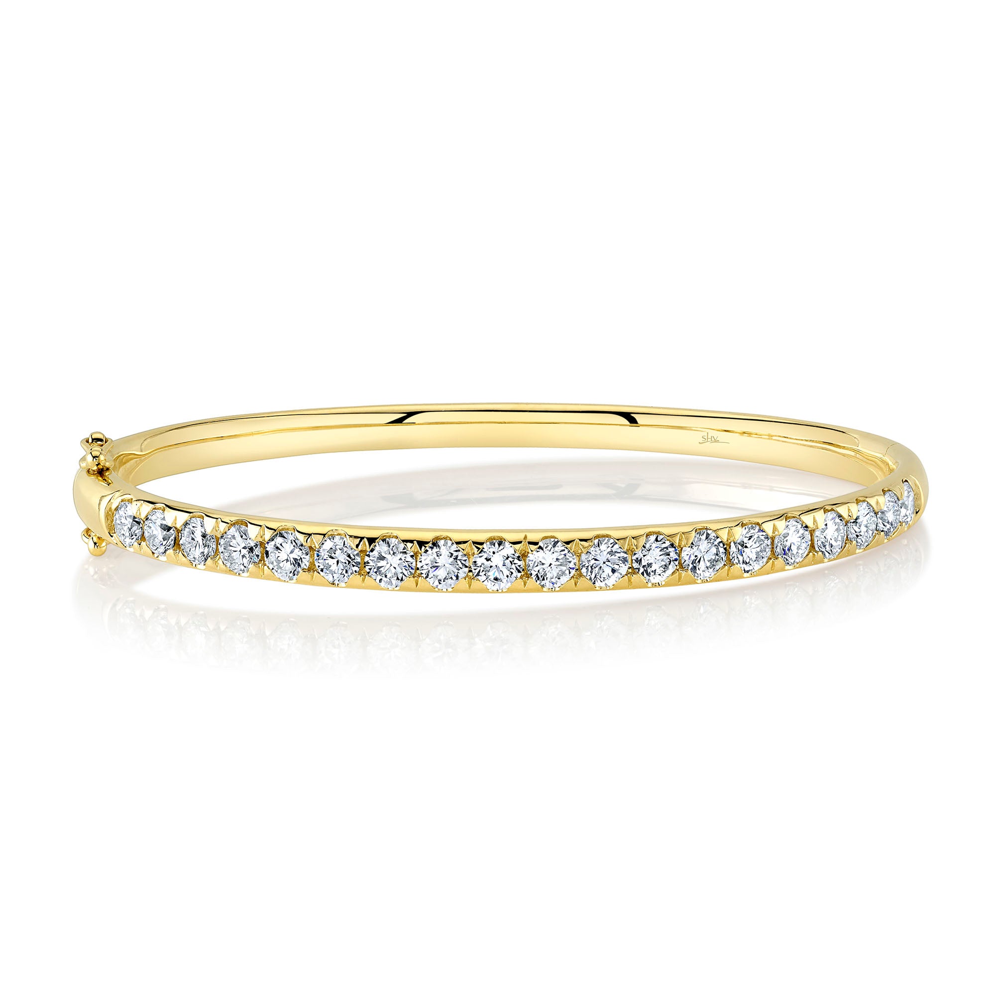 3.04CT 14K Y/G DIAMOND BANGLE