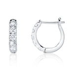 0.81CT 14K W/G DIAMOND HUGGIE EARRING