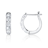 0.81CT 14K W/G DIAMOND HUGGIE EARRING