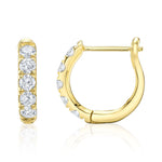 0.81CT 14K Y/G DIAMOND HUGGIE EARRING