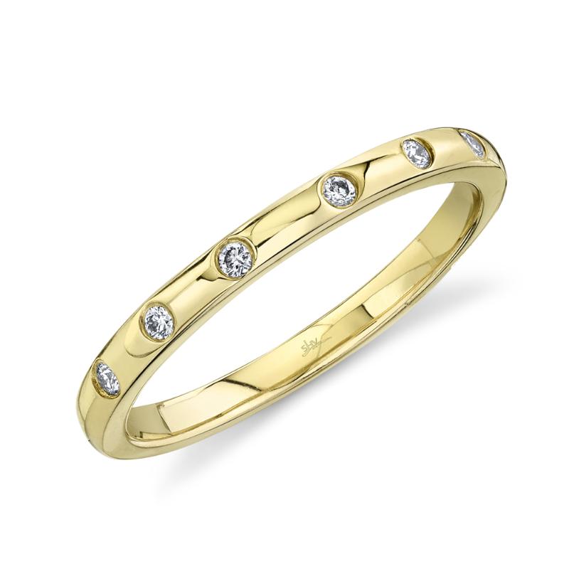 0.07CT 14K Y/G DIAMOND LADYS BAND