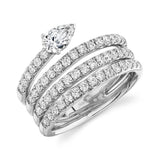1.28CT 14K W/G DIAMOND PEAR RING
