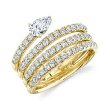 1.28CT 14K Y/G DIAMOND PEAR RING