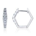 0.49CT 14K W/G DIAMOND HUGGIE EARRING