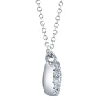 0.10CT-CTR(ROUND) 0.13CT-SIDE 14K W/G DIAMOND CLUSTER NECKLACE