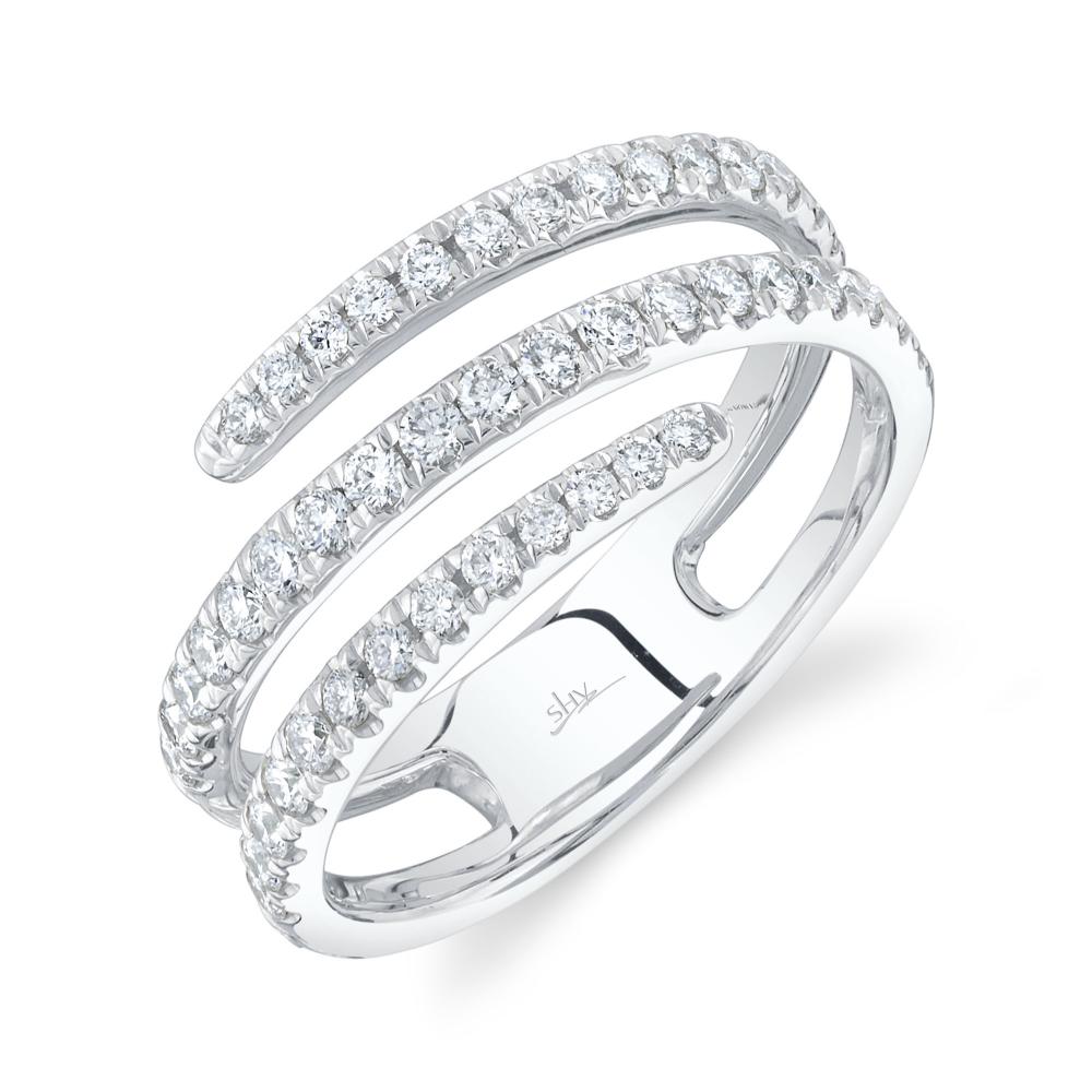 0.61CT 14K W/G DIAMOND RING SZ 6
