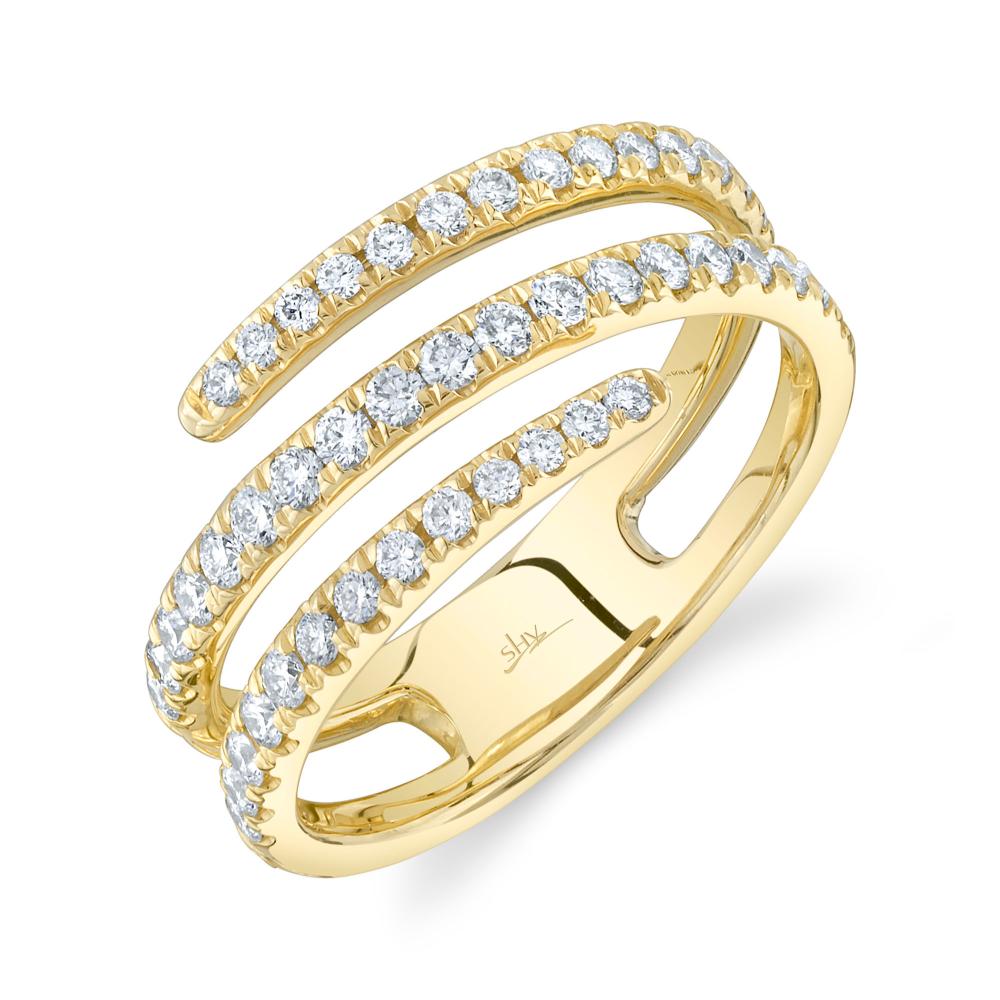 0.61CT 14K Y/G DIAMOND RING SZ 6