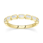0.35CT 14K Y/G DIAMOND BAGUETTE BEZEL BAND
