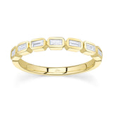 0.35CT 14K Y/G DIAMOND BAGUETTE BEZEL BAND