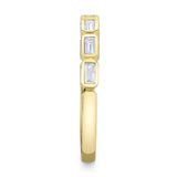 0.35CT 14K Y/G DIAMOND BAGUETTE BEZEL BAND