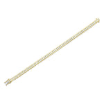 3.25CT 14K Y/G DIAMOND BAGUETTE BEZEL TENNIS BRACELET