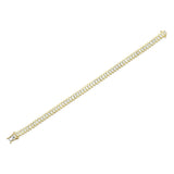 3.25CT 14K Y/G DIAMOND BAGUETTE BEZEL TENNIS BRACELET