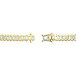 3.25CT 14K Y/G DIAMOND BAGUETTE BEZEL TENNIS BRACELET