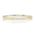 1.90CT 14K Y/G DIAMOND BAGUETTE BEZEL BANGLE