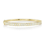 1.90CT 14K Y/G DIAMOND BAGUETTE BEZEL BANGLE