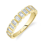 0.78CT 14K Y/G DIAMOND BAGUETTE BEZEL BAND