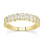 0.78CT 14K Y/G DIAMOND BAGUETTE BEZEL BAND