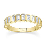 0.78CT 14K Y/G DIAMOND BAGUETTE BEZEL BAND
