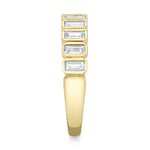 0.78CT 14K Y/G DIAMOND BAGUETTE BEZEL BAND