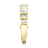 0.78CT 14K Y/G DIAMOND BAGUETTE BEZEL BAND