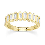 0.75CT 14K Y/G DIAMOND BAGUETTE BEZEL BAND