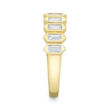 0.75CT 14K Y/G DIAMOND BAGUETTE BEZEL BAND