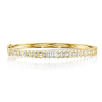 1.70CT 14K Y/G DIAMOND BAGUETTE BEZEL BANGLE