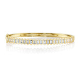 1.70CT 14K Y/G DIAMOND BAGUETTE BEZEL BANGLE