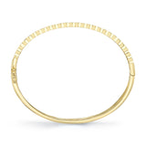 1.70CT 14K Y/G DIAMOND BAGUETTE BEZEL BANGLE
