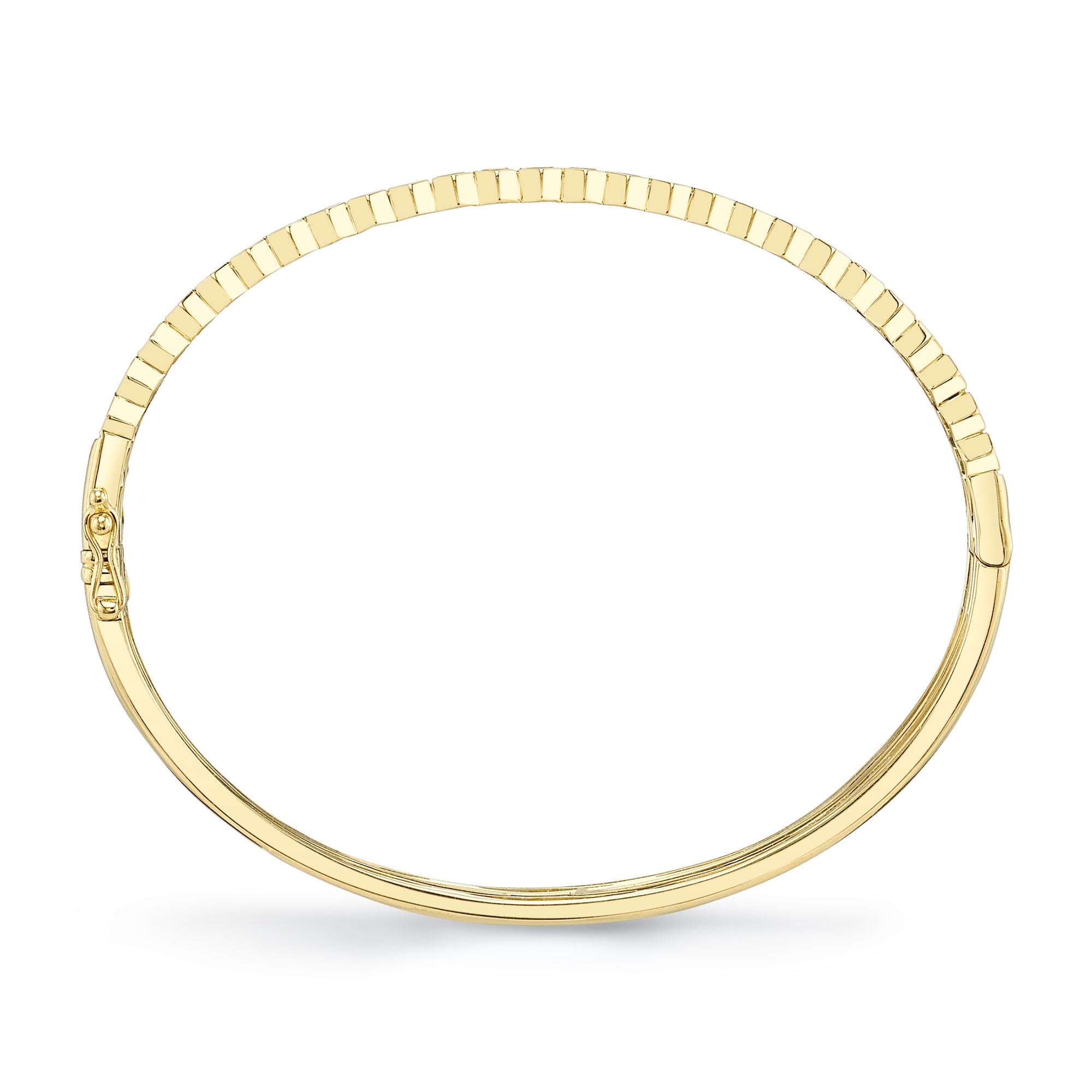 1.70CT 14K Y/G DIAMOND BAGUETTE BEZEL BANGLE