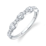 0.77CT 14K W/G DIAMOND LADYS BAND SZ 8
