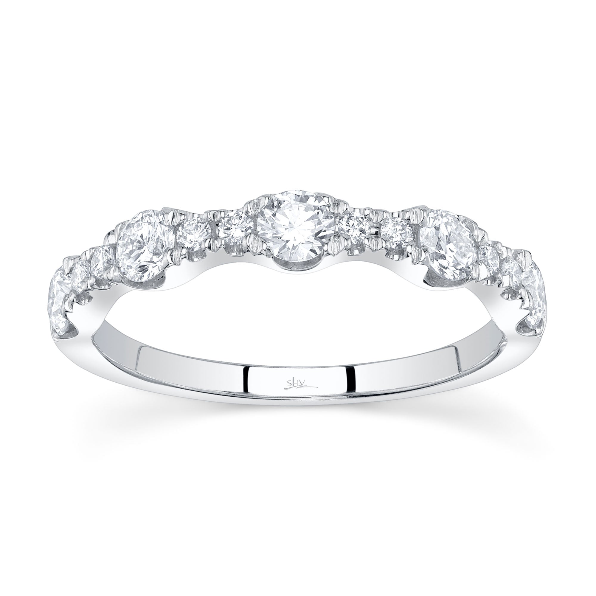 0.77CT 14K W/G DIAMOND LADYS BAND