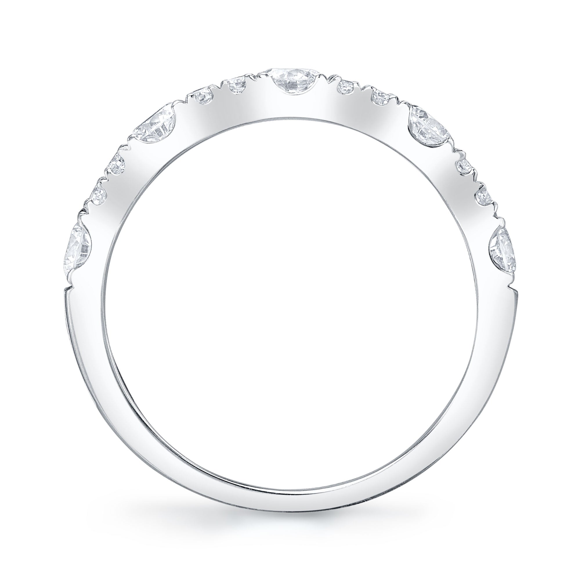 0.77CT 14K W/G DIAMOND LADYS BAND