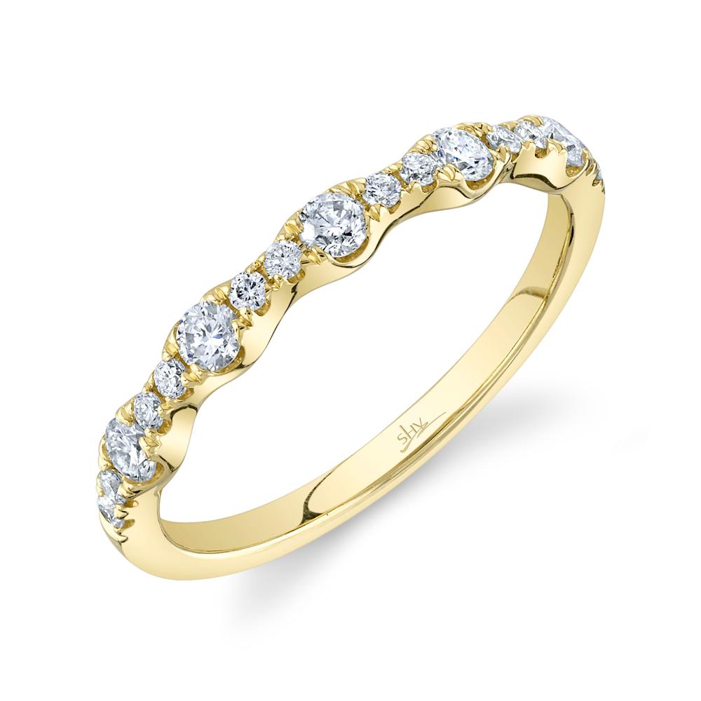 0.40CT 14K Y/G DIAMOND LADYS BAND SZ 8