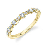 0.40CT 14K Y/G DIAMOND LADYS BAND SZ 8