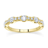 0.77CT 14K Y/G DIAMOND LADYS BAND