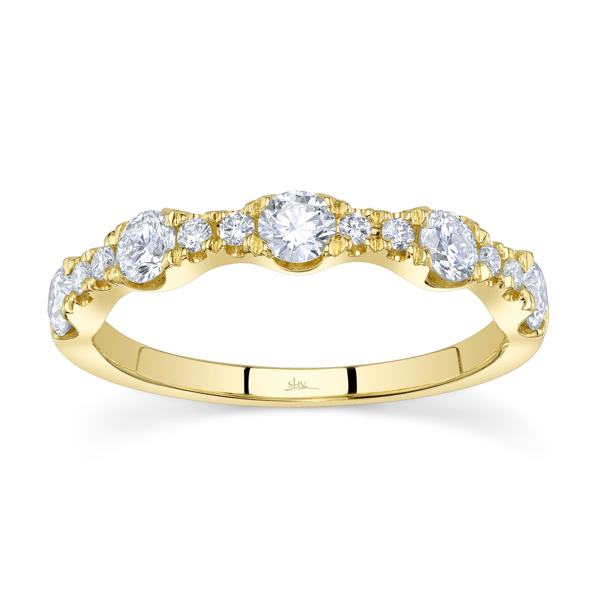 0.77CT 14K Y/G DIAMOND LADYS BAND