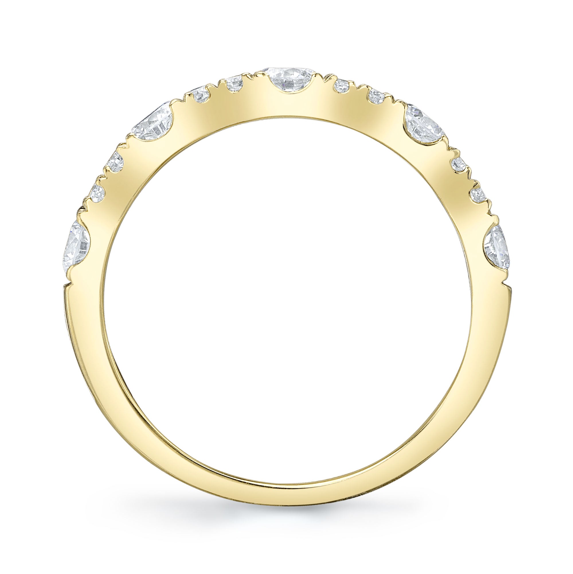 0.77CT 14K Y/G DIAMOND LADYS BAND