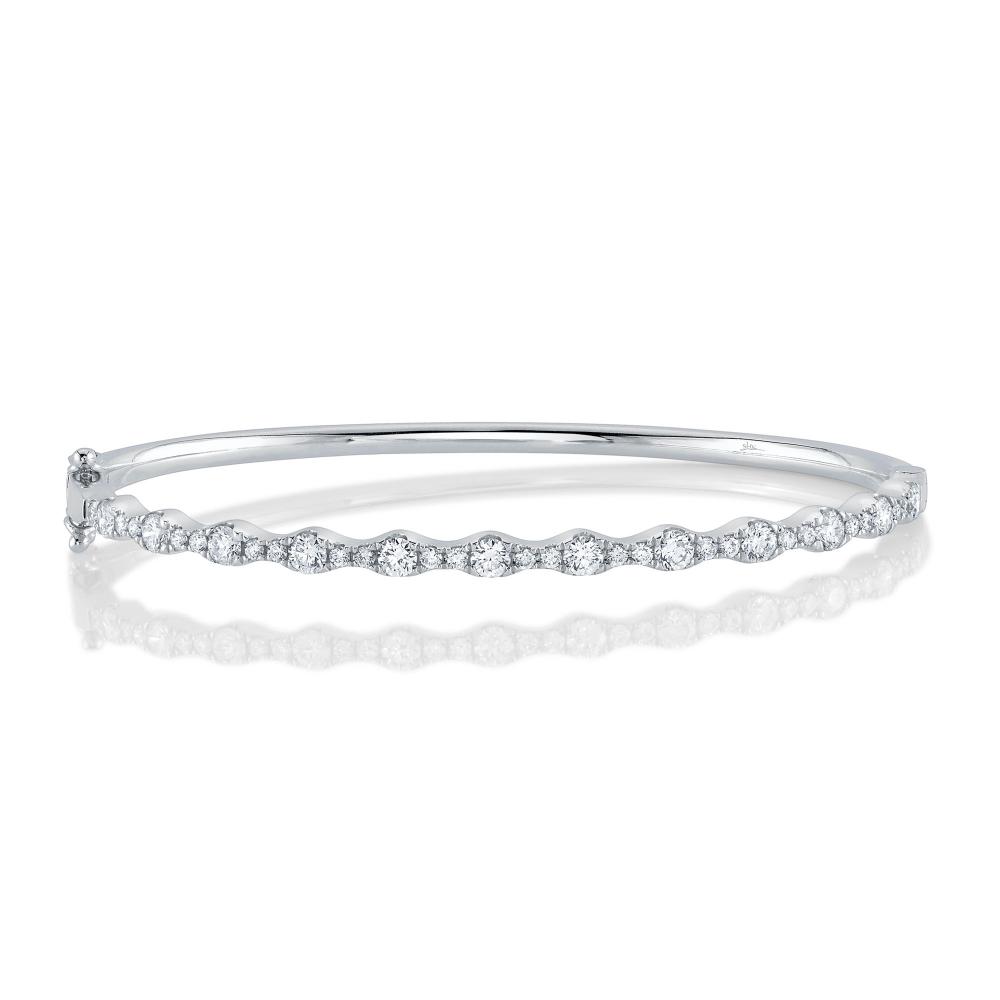 1.30CT 14K W/G DIAMOND BANGLE