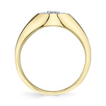 0.17CT 14K Y/G DIAMOND OVAL BEZEL SIGNET RING