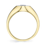 0.17CT 14K Y/G DIAMOND OVAL BEZEL SIGNET RING