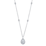 0.40CT-CTR(PEAR) 0.21CT-SIDE 14K W/G DIAMOND NECKLACE