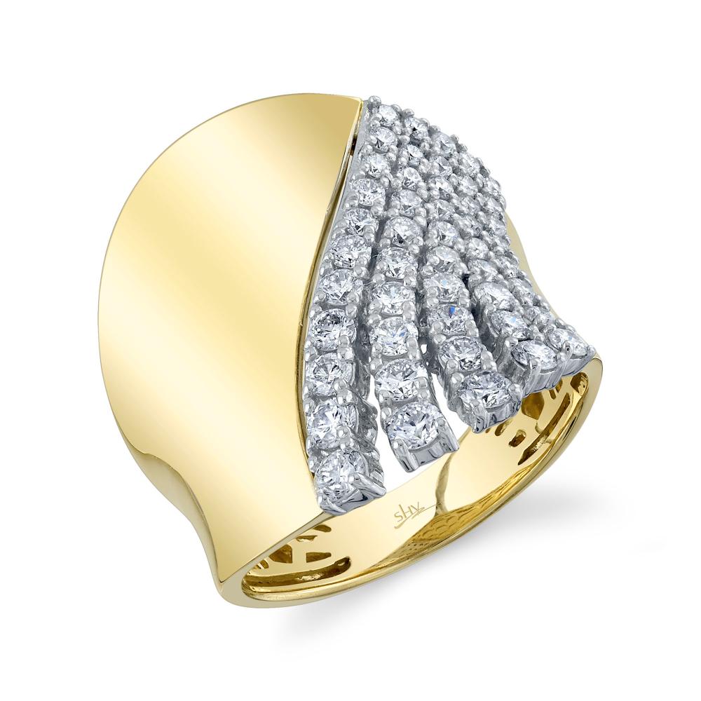 1.18CT 14K2T Y/W DIAMOND LADYS RING