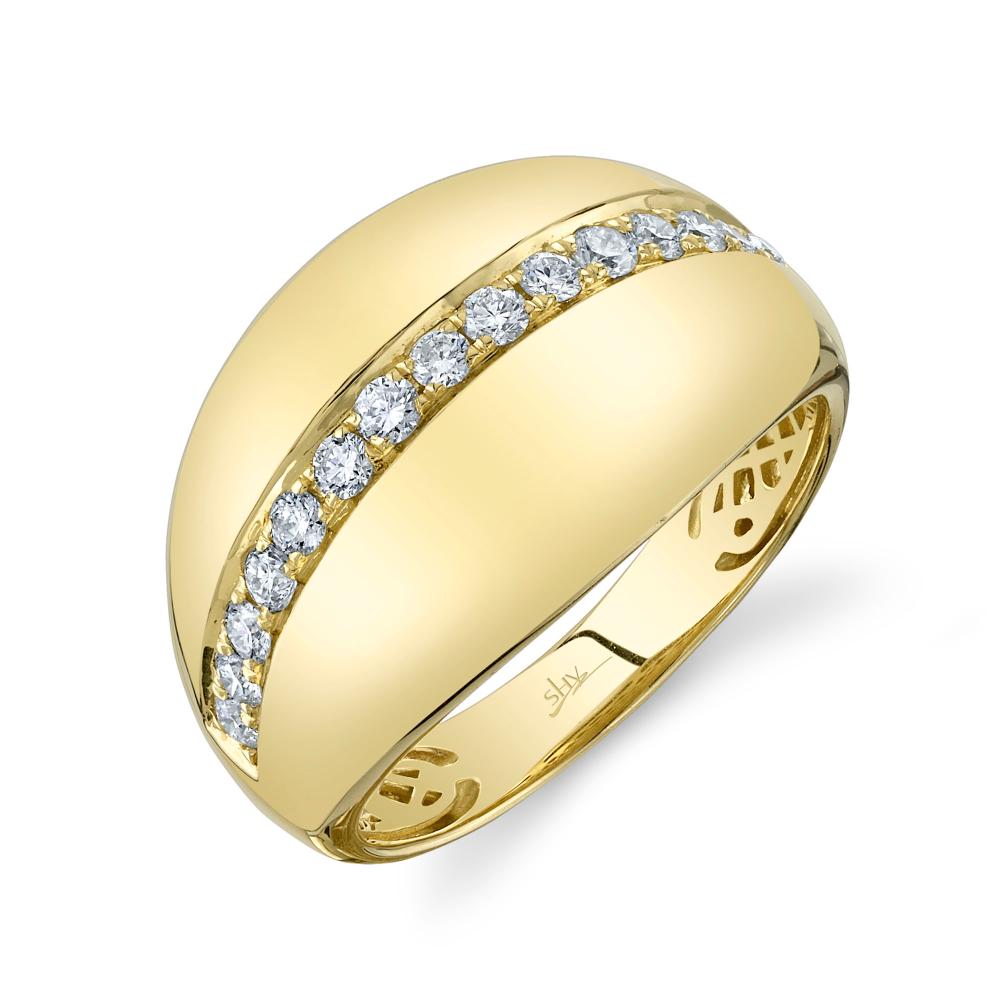 0.43CT 14K Y/G DIAMOND LADYS RING SZ 6