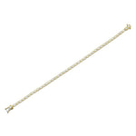 2.20CT 14K Y/G DIAMOND BAGUETTE BEZEL TENNIS BRACELET