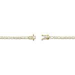 2.20CT 14K Y/G DIAMOND BAGUETTE BEZEL TENNIS BRACELET