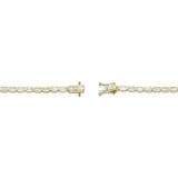 2.20CT 14K Y/G DIAMOND BAGUETTE BEZEL TENNIS BRACELET