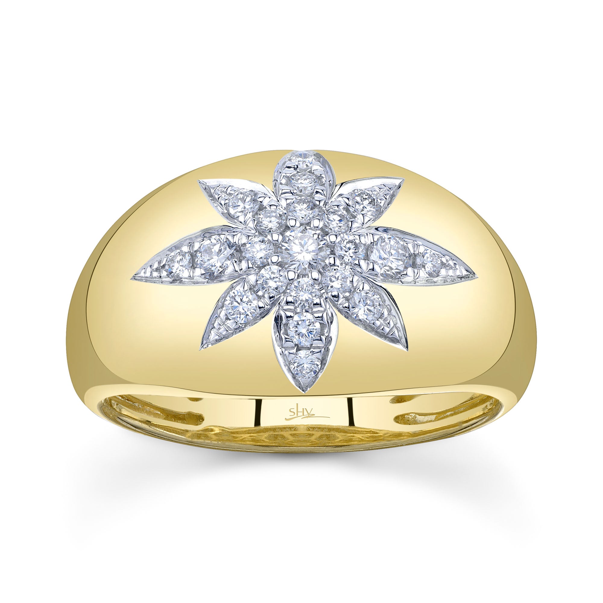 0.33CT 14K Y/G DIAMOND STAR RING