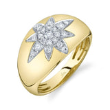 0.33CT 14K Y/G DIAMOND STAR RING SZ 8