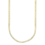 3.01CT 14K Y/G DIAMOND BAGUETTE BEZEL TENNIS NECKLACE